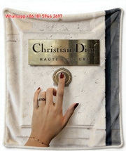 Christian Dior Haute Couture Flannel Throw Blanket D149